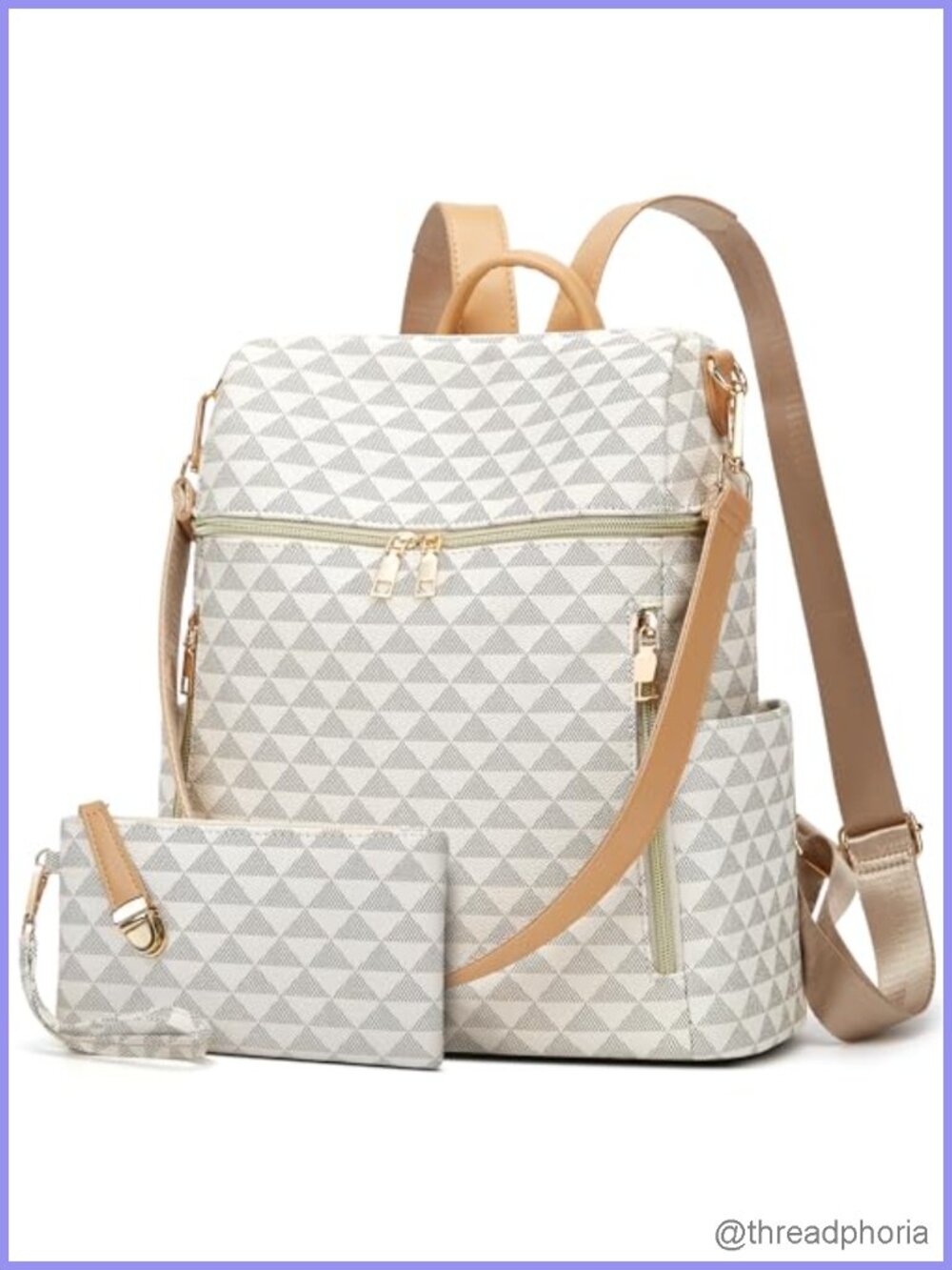 Women's PU Leather Casual Backpack Purse Travel Daypack